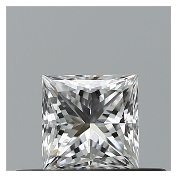 0.33 Carat Natural Diamond, Princess Cut, Color D, Clarity IF