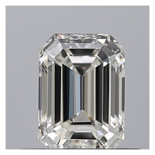 0.52 Karaat Natuurlijke Diamant met een Smaragd vorm, Kleur F, Zuiverheid VVS1