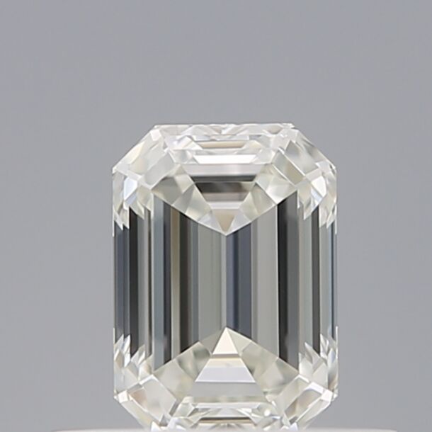 0.53 Carat Diamant Naturel de taille émeraude, Couleur I, Pureté IF