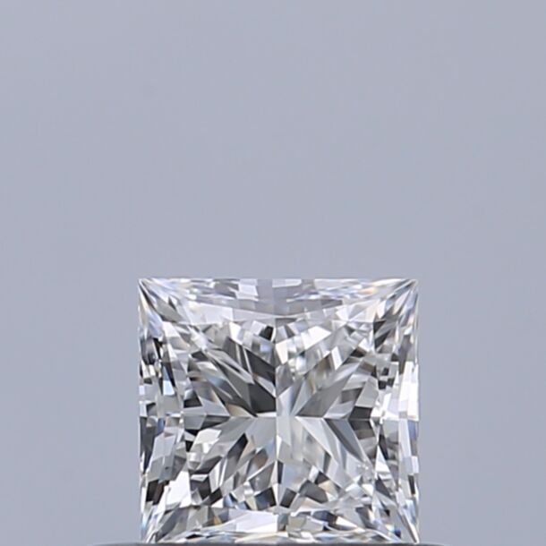 0.4 Carat Diamant Naturel de taille Princesse, Couleur E, Pureté IF
