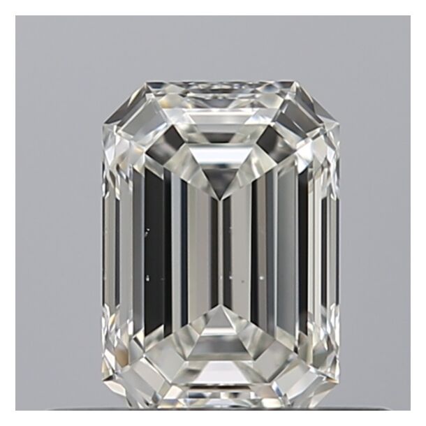 0.55 Carat Natural Diamond, Emerald Cut, Color G, Clarity VS2