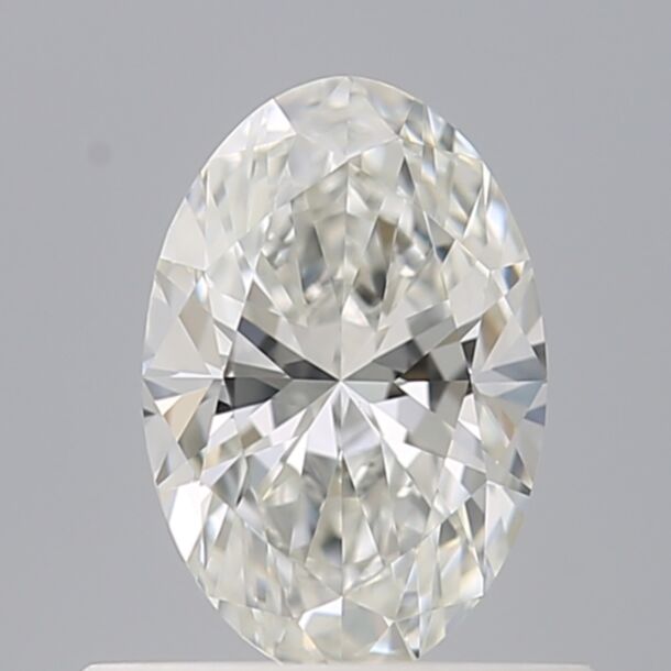 0.5 Carat Diamant Naturel de taille Oval, Couleur H, Pureté VVS2