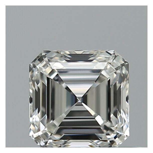 0.55 Carat Natural Diamond, Asscher Cut, Color G, Clarity VVS1