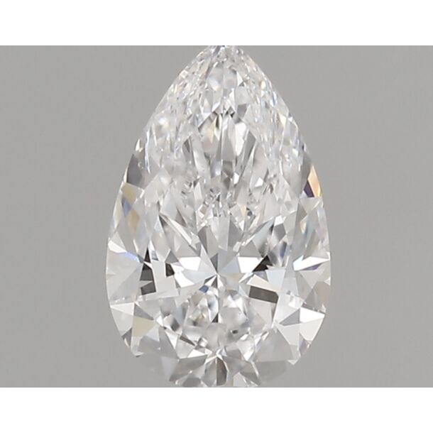 0.5 Karaat Natuurlijke Diamant met een Peer vorm, Kleur D, Zuiverheid SI1