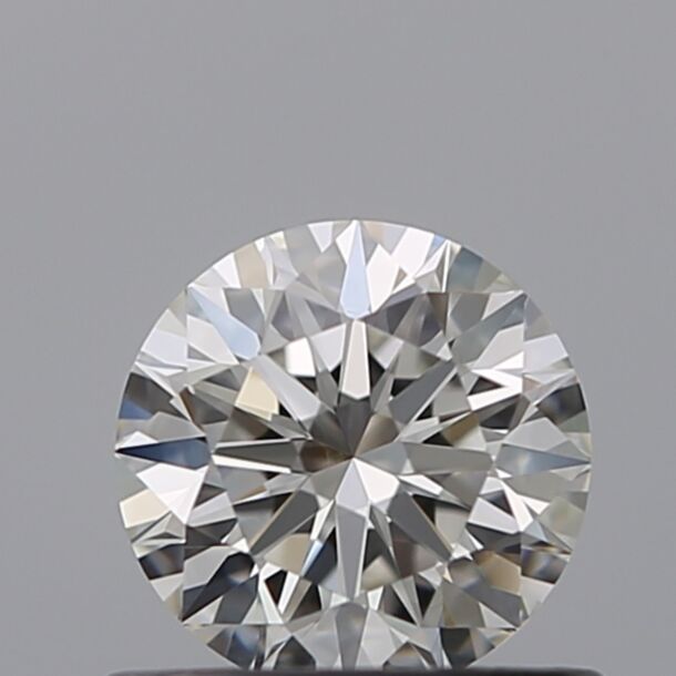 0.56 Carat Natural Diamond, Round Cut, Color F, Clarity VVS1