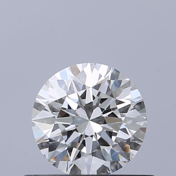 0.51 Carat Natural Diamond, Round Cut, Color F, Clarity IF
