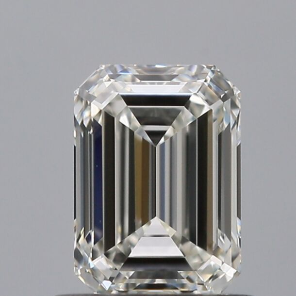 0.77 Karat Natürlicher Diamant Im Smaragdschliff, Farbe H, Reinheit VVS1