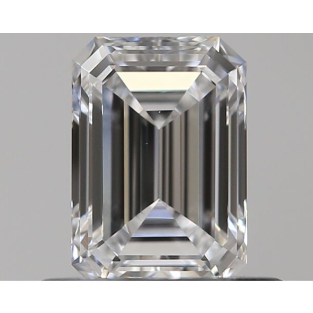 0.51 Carat Natural Diamond, Emerald Cut, Color D, Clarity VVS1