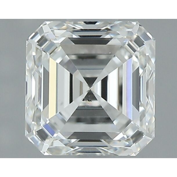 0.9 Carat Natural Diamond, Asscher Cut, Color H, Clarity SI1