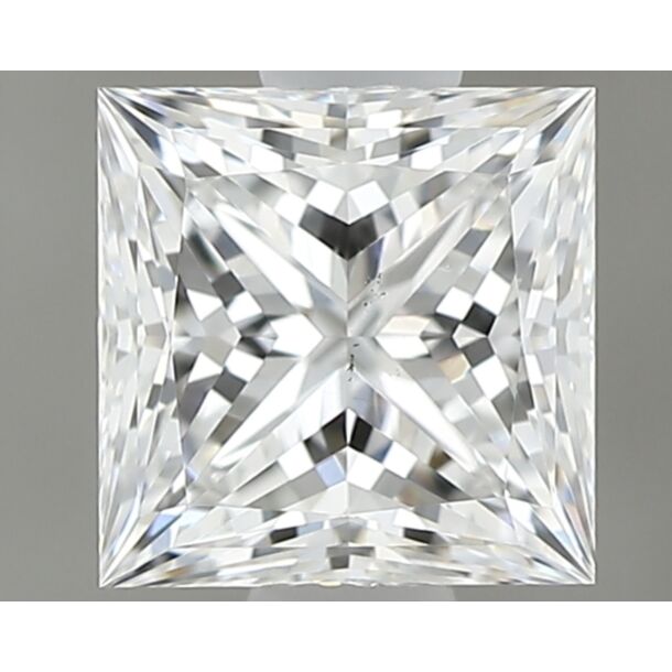 0.61 Carat Natural Diamond, Princess Cut, Color E, Clarity SI1