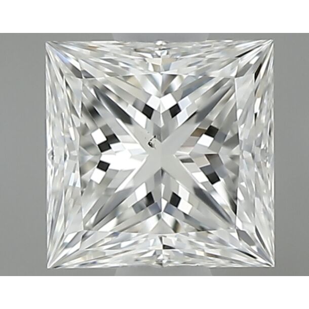 0.61 Carat Natural Diamond, Princess Cut, Color G, Clarity VS2