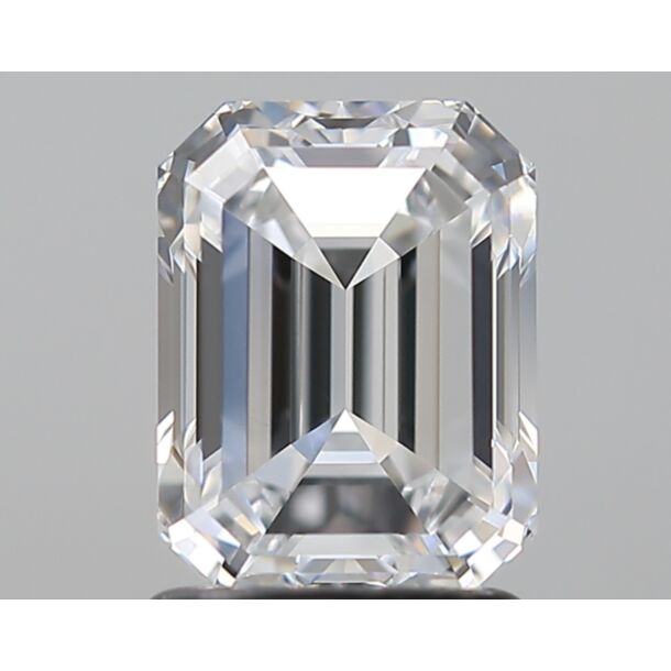 1.77 Carat Diamant Naturel de taille émeraude, Couleur D, Pureté VVS1
