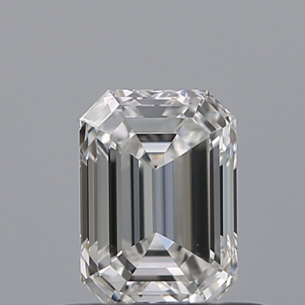0.51 Carat Natural Diamond, Emerald Cut, Color F, Clarity VVS1