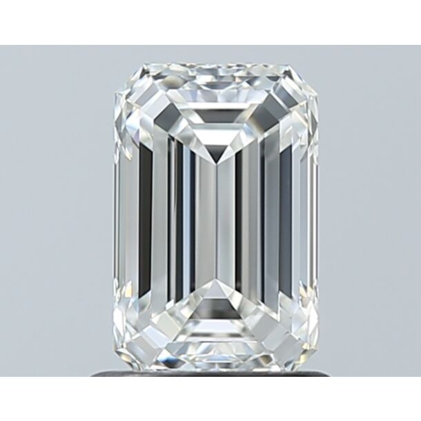 1.04 Carat Diamant Naturel de taille émeraude, Couleur G, Pureté IF