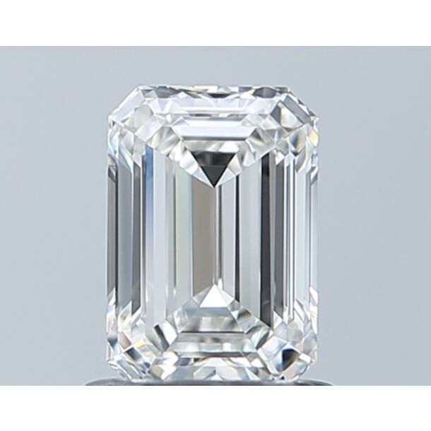 0.91 Carat Natural Diamond, Emerald Cut, Color G, Clarity IF