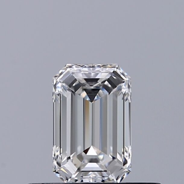 0.4 Karaat Natuurlijke Diamant met een Smaragd vorm, Kleur F, Zuiverheid IF