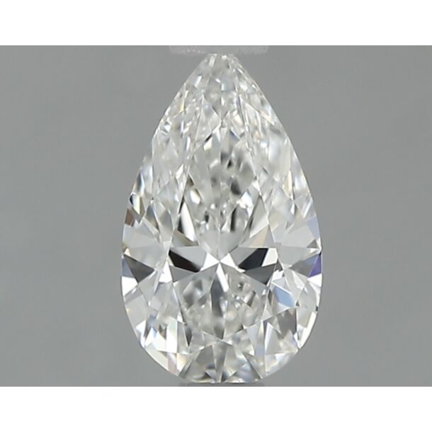 0.51 Karaat Natuurlijke Diamant met een Peer vorm, Kleur F, Zuiverheid SI1