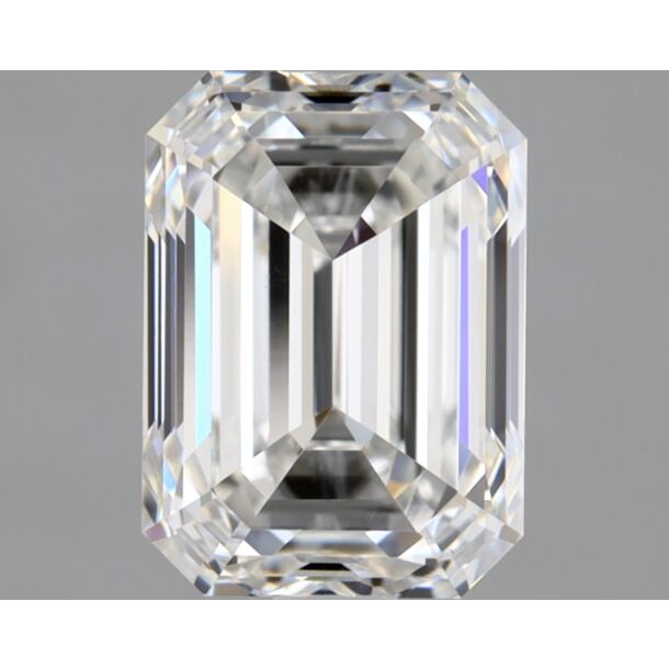 1.7 Carat Diamant Naturel de taille émeraude, Couleur F, Pureté VS1