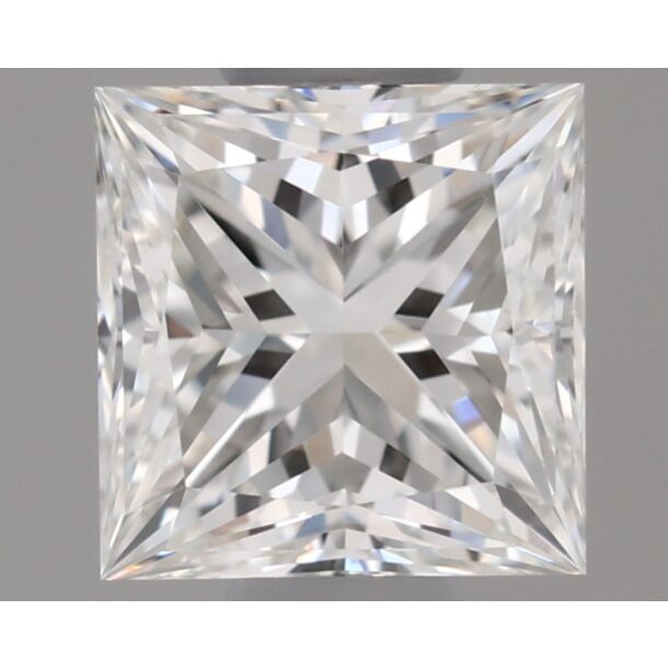0.51 Carat Natural Diamond, Princess Cut, Color H, Clarity VS2