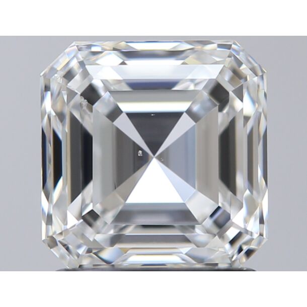 1.5 Carat Natural Diamond, Asscher Cut, Color G, Clarity SI1