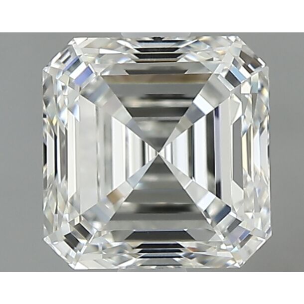 1.5 Carat Natural Diamond, Asscher Cut, Color H, Clarity VVS2