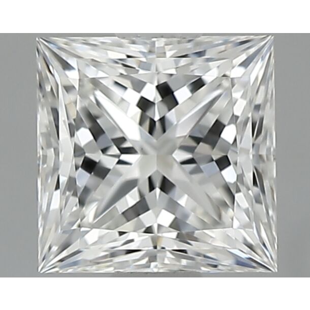 0.72 Carat Diamant Naturel de taille Princesse, Couleur F, Pureté VS1