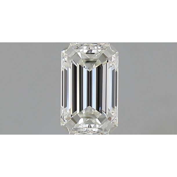 0.56 Karat Natürlicher Diamant Im Smaragdschliff, Farbe H, Reinheit VVS1