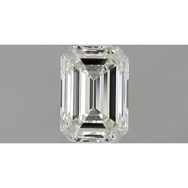 0.56 Carat Natural Diamond, Emerald Cut, Color H, Clarity IF