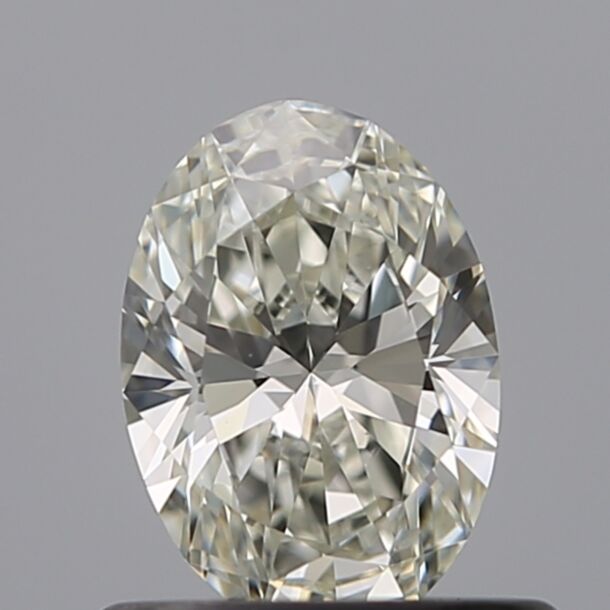 0.54 Carat Natural Diamond, Oval Cut, Color H, Clarity IF