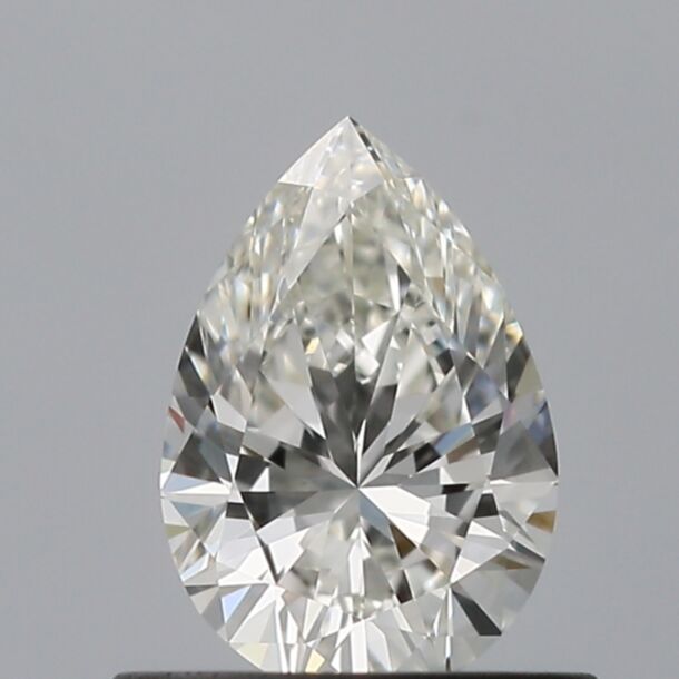 0.5 Carat Natural Diamond, Pear Cut, Color H, Clarity VVS1