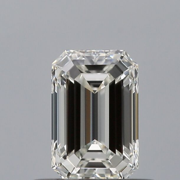 0.5 Carat Natural Diamond, Emerald Cut, Color G, Clarity VVS1