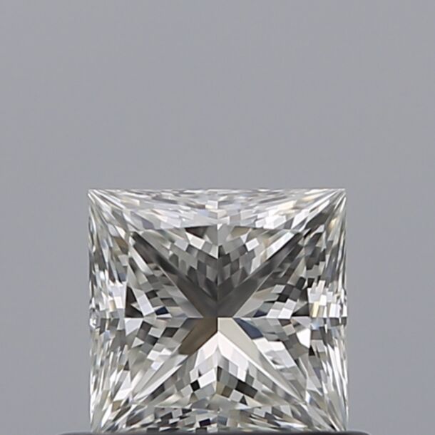 0.51 Carat Natural Diamond, Princess Cut, Color G, Clarity IF