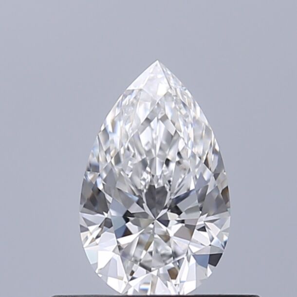 0.4 Carat Diamant Naturel de taille Poire, Couleur E, Pureté IF