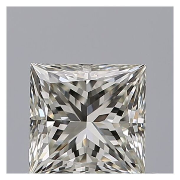 0.54 Carat Natural Diamond, Princess Cut, Color H, Clarity VVS2
