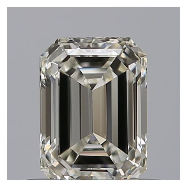 0.55 Carat Diamant Naturel de taille émeraude, Couleur H, Pureté VVS1