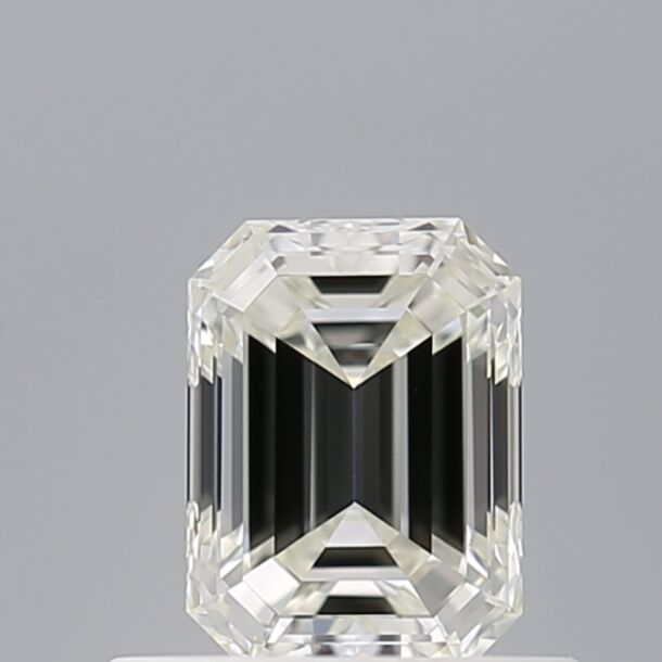 0.51 Carat Natural Diamond, Emerald Cut, Color H, Clarity IF