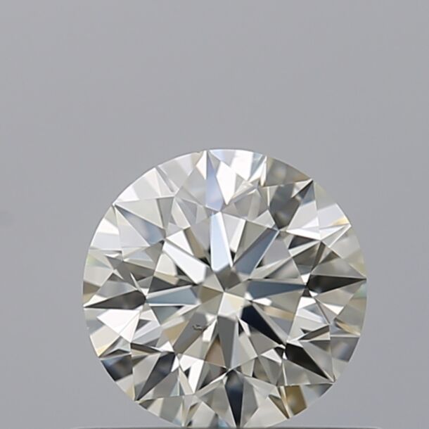 0.58 Carat Natural Diamond, Round Cut, Color I, Clarity VS2