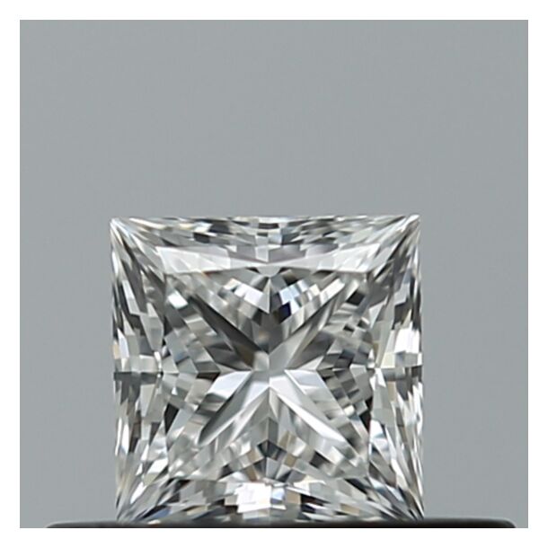 0.39 Carat Natural Diamond, Princess Cut, Color F, Clarity VVS1