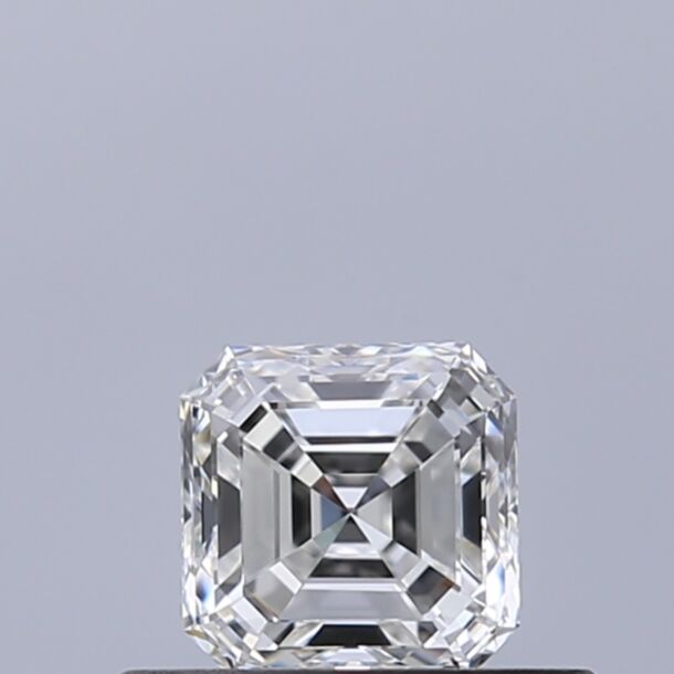0.37 Carat Natural Diamond, Asscher Cut, Color F, Clarity VVS1