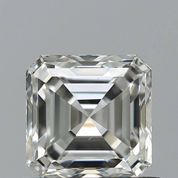 0.92 Karat Natürlicher Diamant Im Asscherschliff, Farbe H, Reinheit SI1