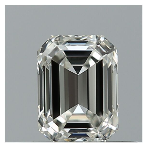 0.5 Carat Natural Diamond, Emerald Cut, Color G, Clarity IF
