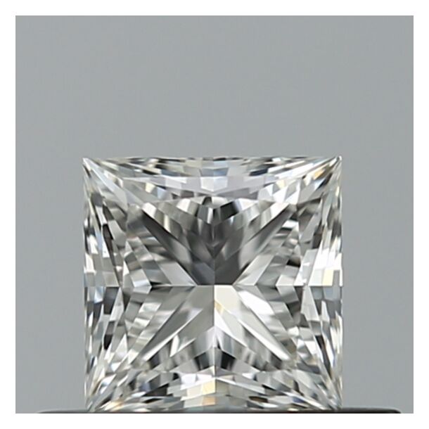 0.47 Carat Natural Diamond, Princess Cut, Color H, Clarity VVS2