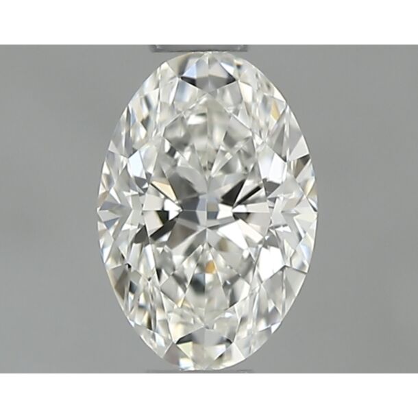 0.42 Carat Natural Diamond, Oval Cut, Color H, Clarity VVS2