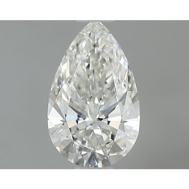 0.51 Carat Natural Diamond, Pear Cut, Color H, Clarity VVS2