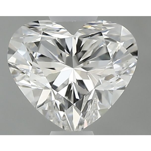 0.61 Carat Natural Diamond, Heart Cut, Color H, Clarity VS1