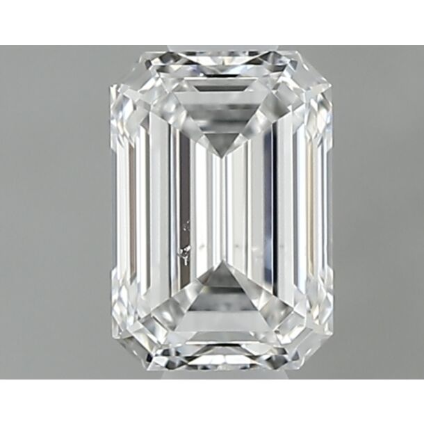 0.52 Carat Natural Diamond, Emerald Cut, Color D, Clarity SI1