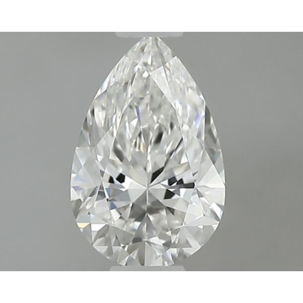 0.5 Carat Natural Diamond, Pear Cut, Color G, Clarity VVS2