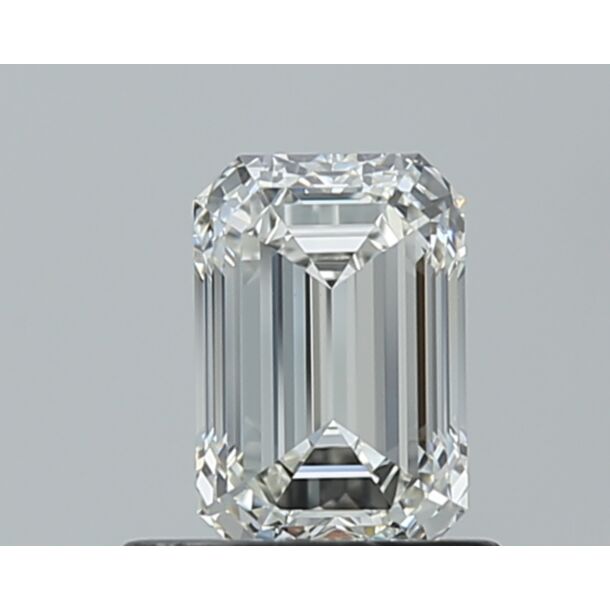 0.75 Carat Natural Diamond, Emerald Cut, Color I, Clarity IF