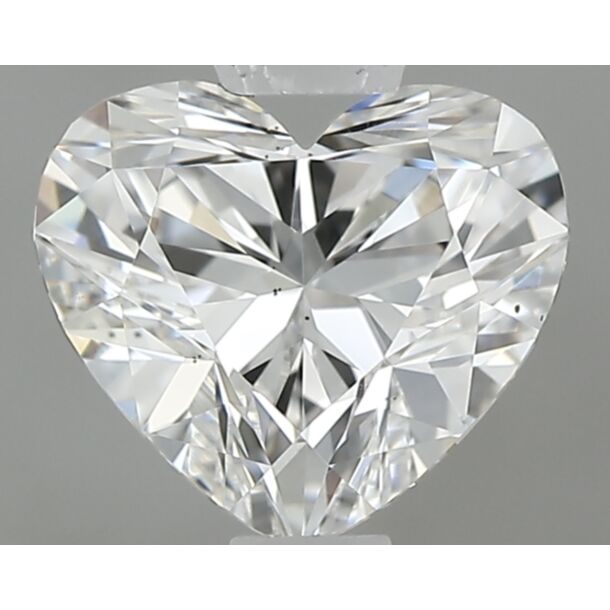 0.62 Carat Natural Diamond, Heart Cut, Color F, Clarity SI1