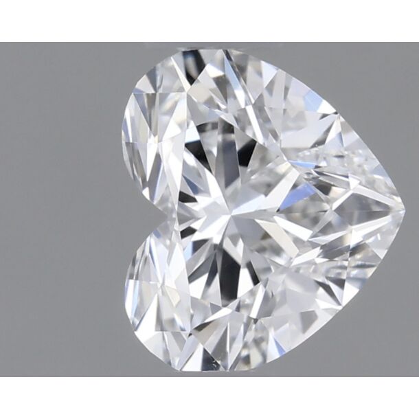 0.52 Karat Natürlicher Diamant Im Herzschliff, Farbe F, Reinheit VS2